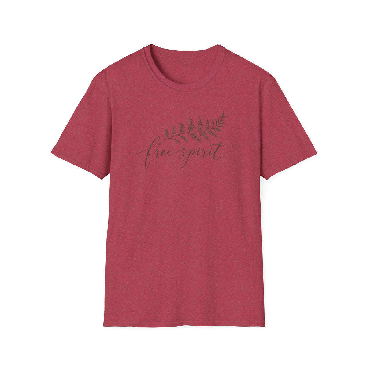 Free Spirit Minimalist Shirt – Vintage Fern Botanical Tee