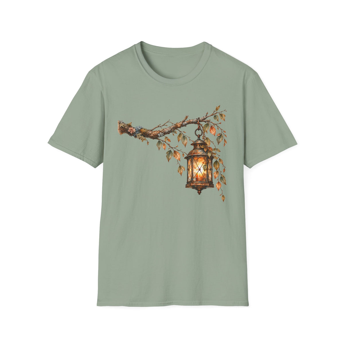 Vintage Lantern Watercolor Shirt – Antique Hanging Lantern Graphic Tee