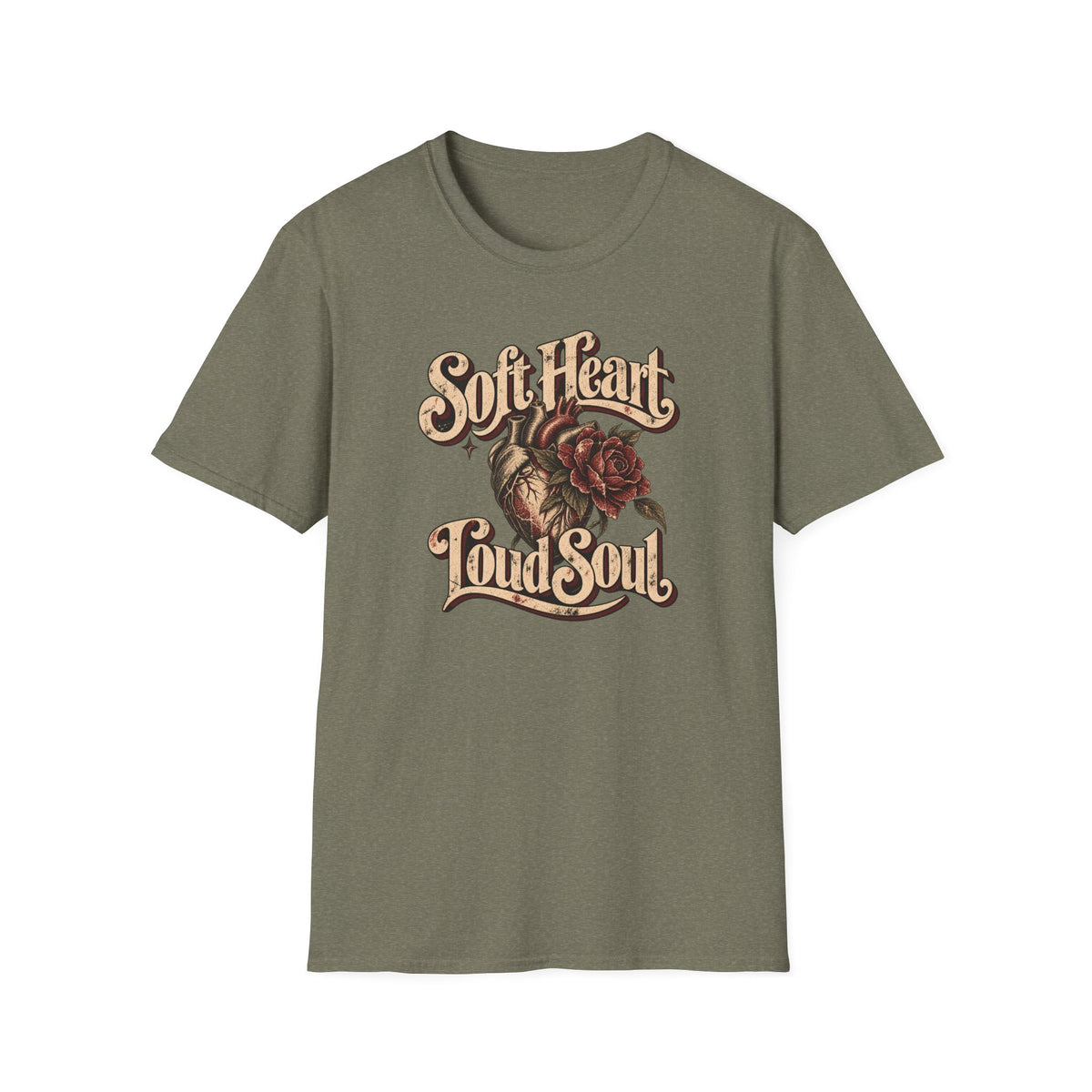 Soft Heart Loud Soul – Vintage Anatomical Heart Shirt