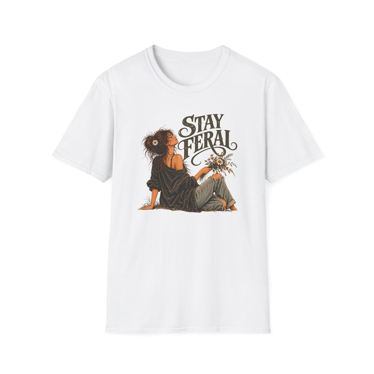 Stay Feral – Vintage Boho Graphic Shirt