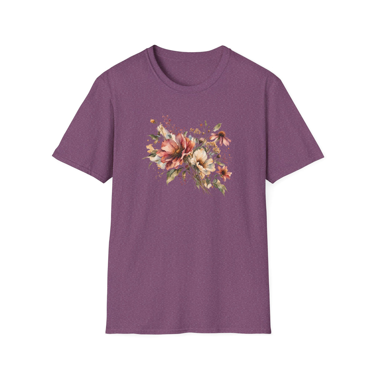 Wild at Heart Watercolor Wildflower Shirt – Vintage Boho Floral Graphic Tee