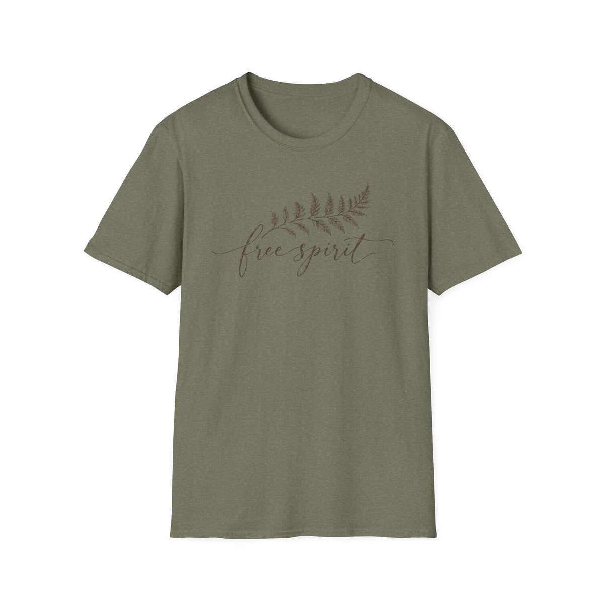 Free Spirit Minimalist Shirt – Vintage Fern Botanical Tee