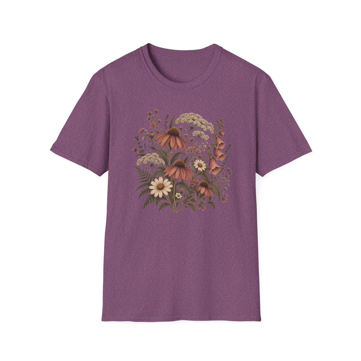 Faded Coneflower Meadow: Vintage Coneflower Wildflower Shirt