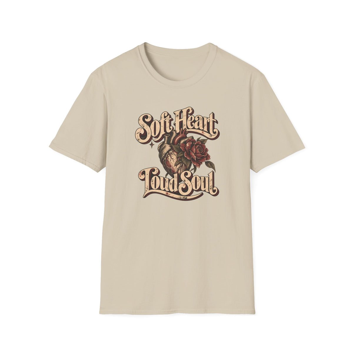 Soft Heart Loud Soul – Vintage Anatomical Heart Shirt