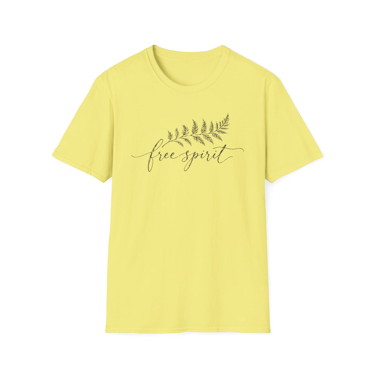 Free Spirit Minimalist Shirt – Vintage Fern Botanical Tee