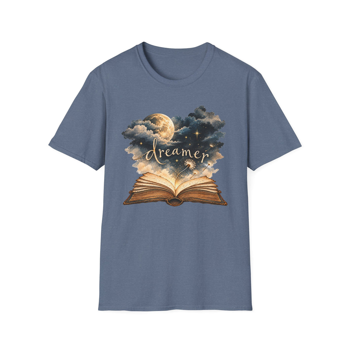 Dreamer Vintage Book Shirt – Whimsical Celestial Graphic Tee