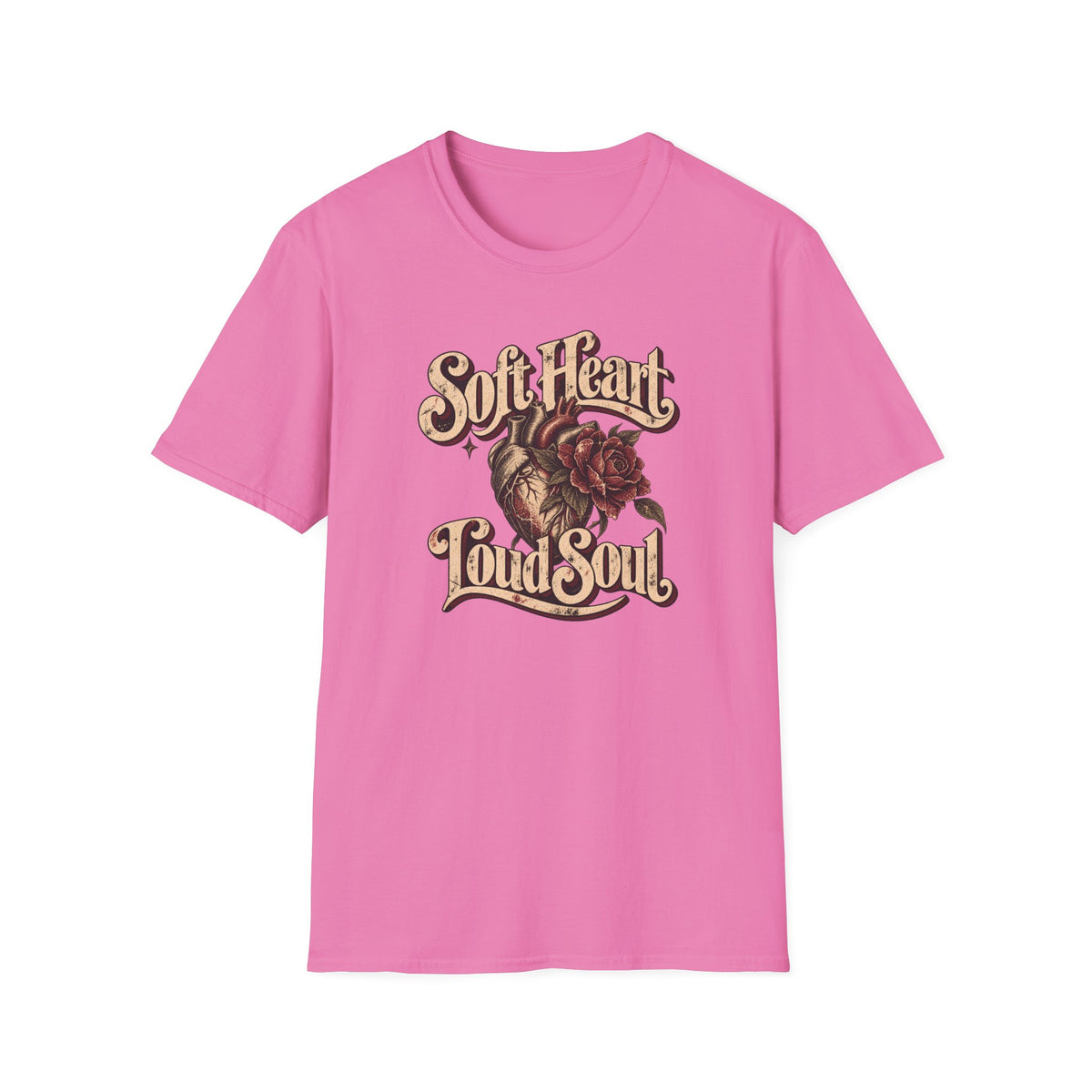 Soft Heart Loud Soul – Vintage Anatomical Heart Shirt