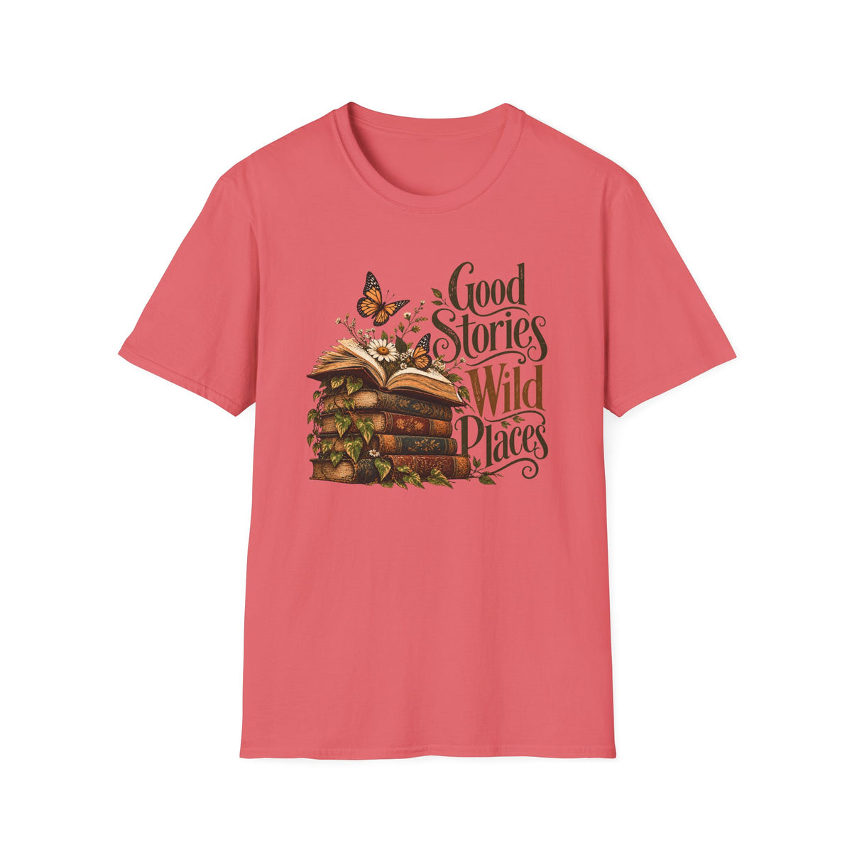Good Stories Wild Places – Vintage Book Lover Shirt