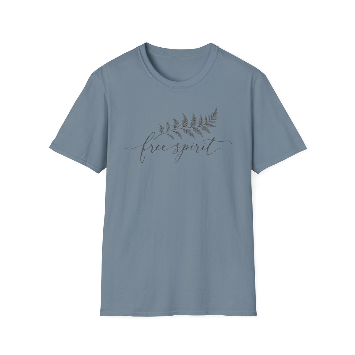 Free Spirit Minimalist Shirt – Vintage Fern Botanical Tee