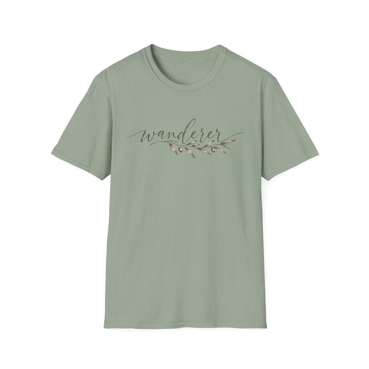 Wanderer Minimalist Shirt – Vintage Olive Branch Tee