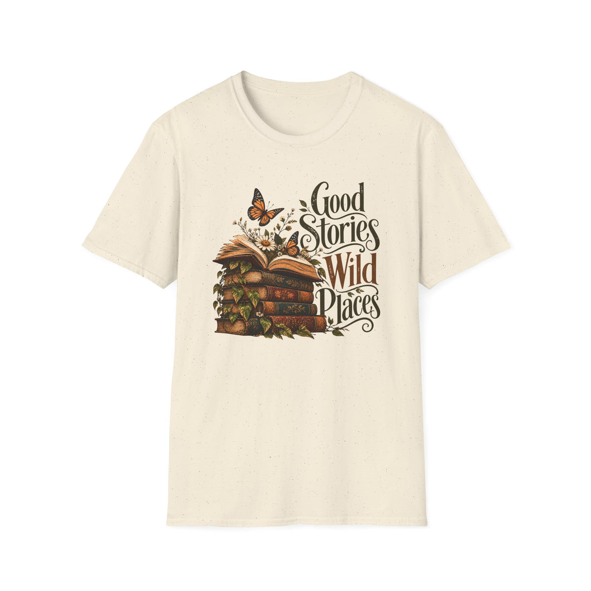 Good Stories Wild Places – Vintage Book Lover Shirt