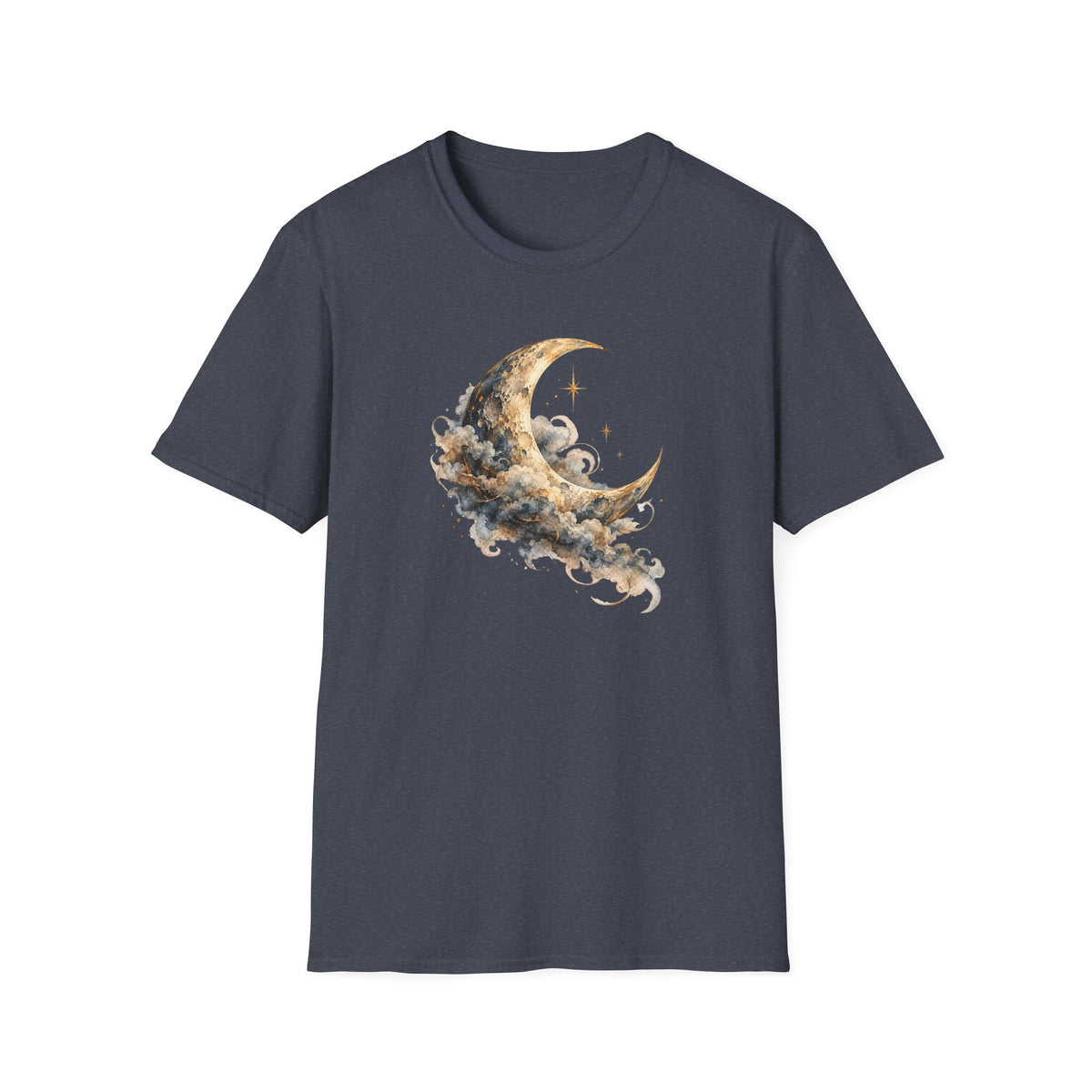 Vintage Watercolor Moon Shirt – Celestial Crescent Moon Graphic Tee