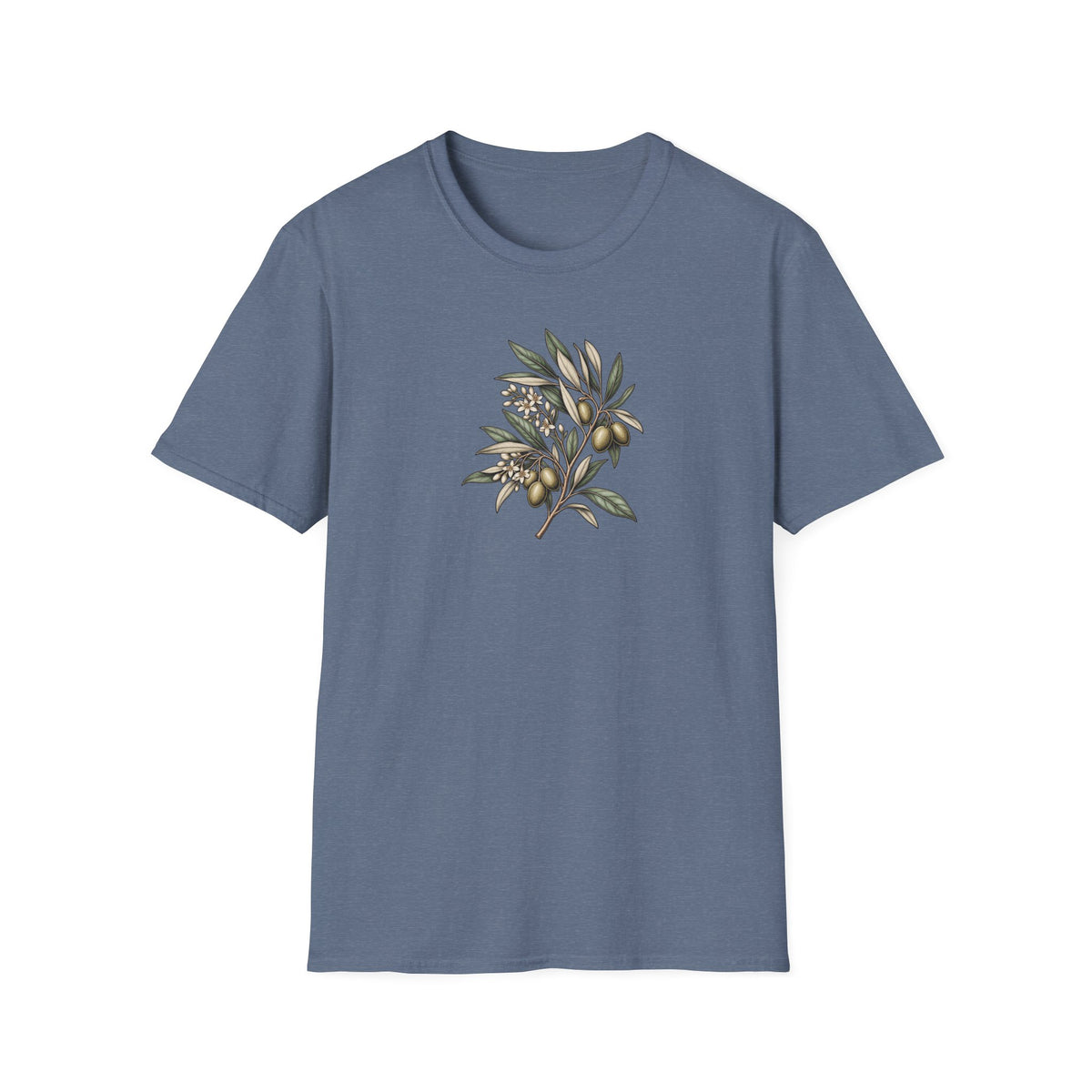 Vintage Olive Branch – Minimalist Botanical Shirt