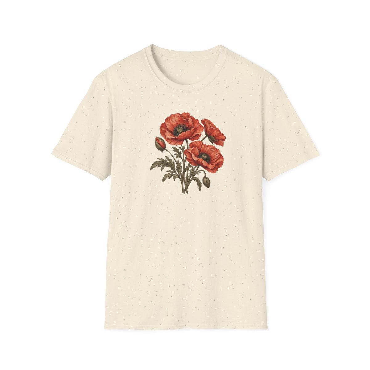 Vintage Poppy Bunch – Antique Poppy Flower Shirt