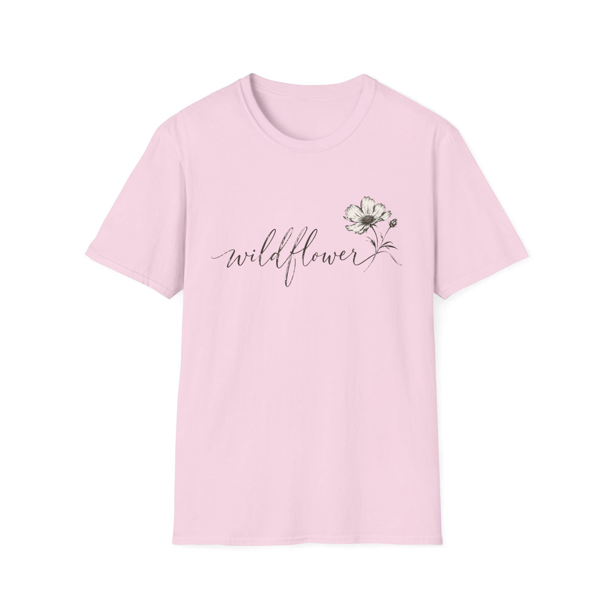 Wildflower Minimalist Shirt – Vintage Botanical Graphic Tee