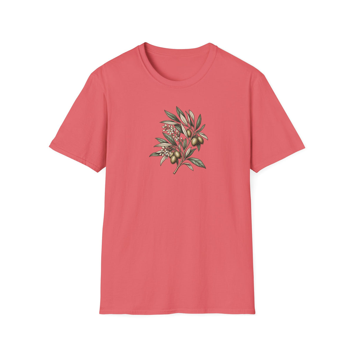 Vintage Olive Branch – Minimalist Botanical Shirt
