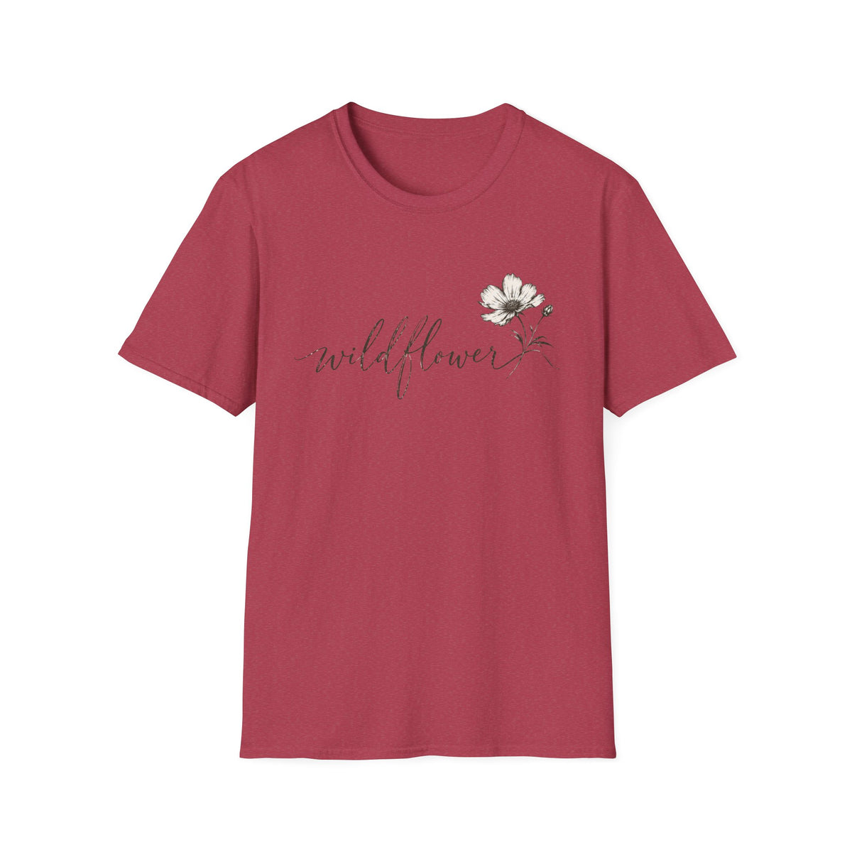 Wildflower Minimalist Shirt – Vintage Botanical Graphic Tee