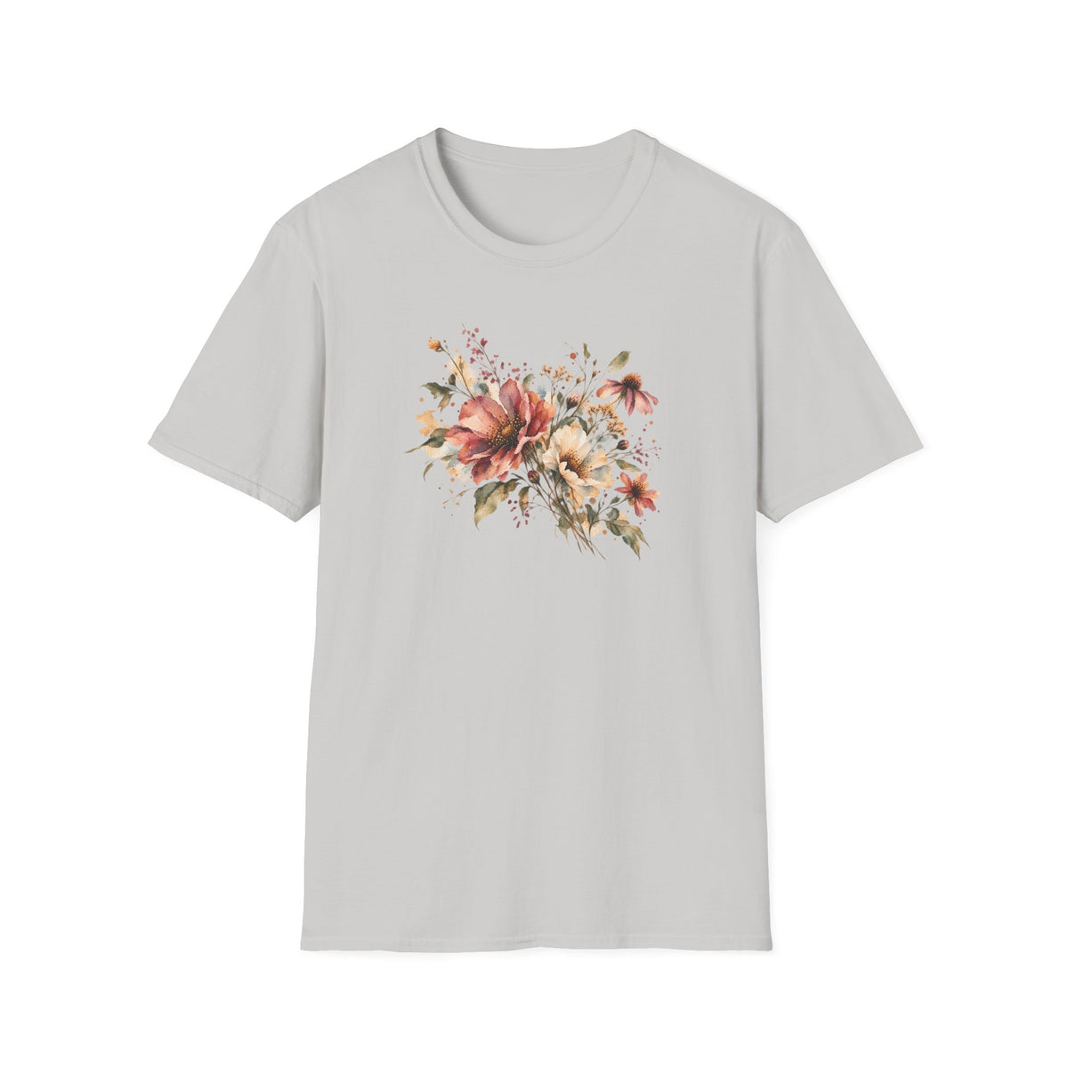 Wild at Heart Watercolor Wildflower Shirt – Vintage Boho Floral Graphic Tee
