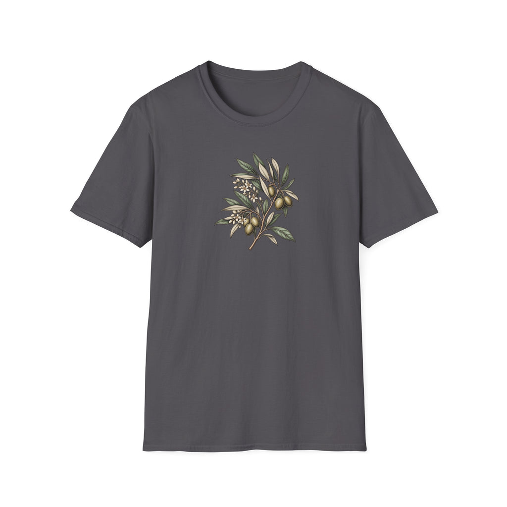 Vintage Olive Branch – Minimalist Botanical Shirt