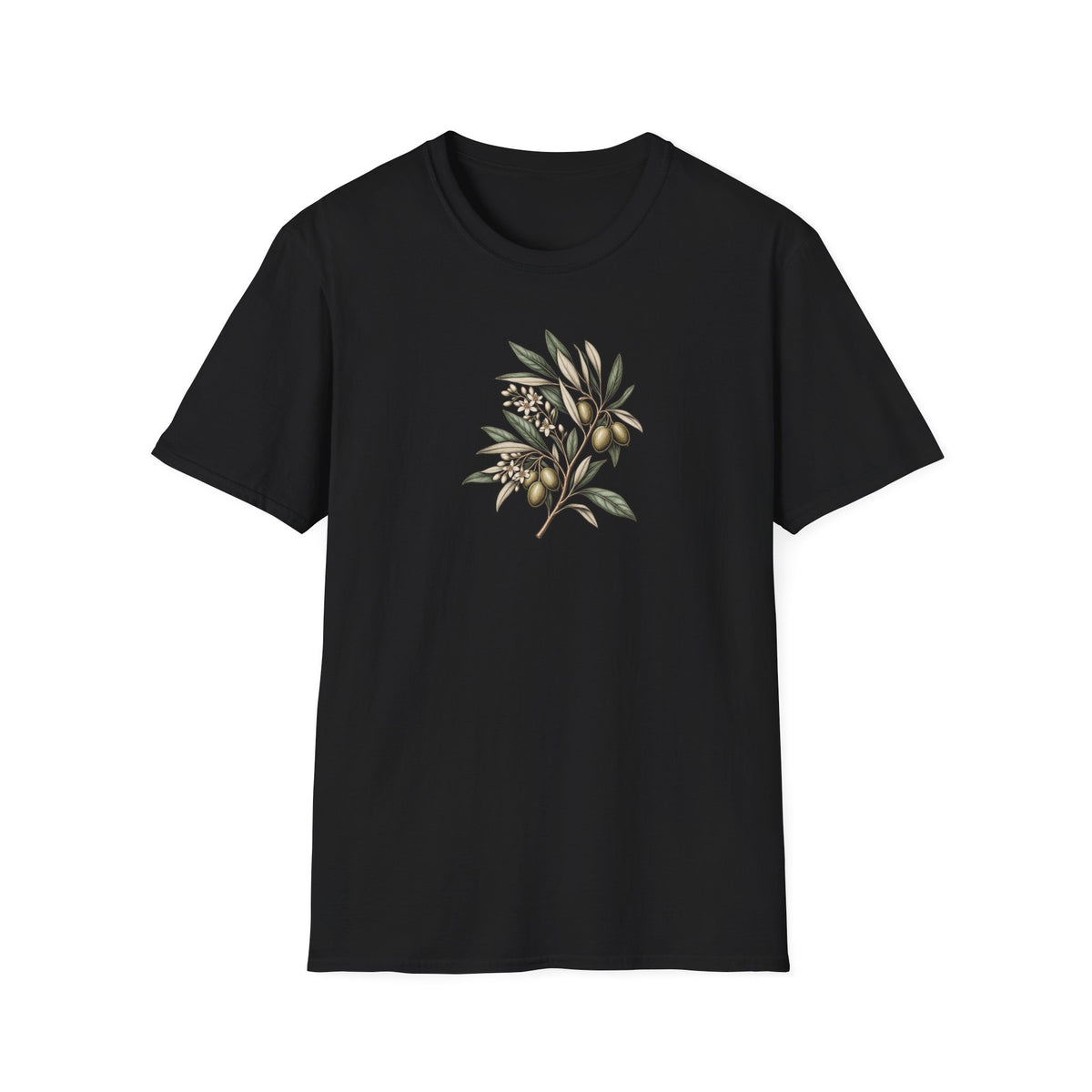 Vintage Olive Branch – Minimalist Botanical Shirt