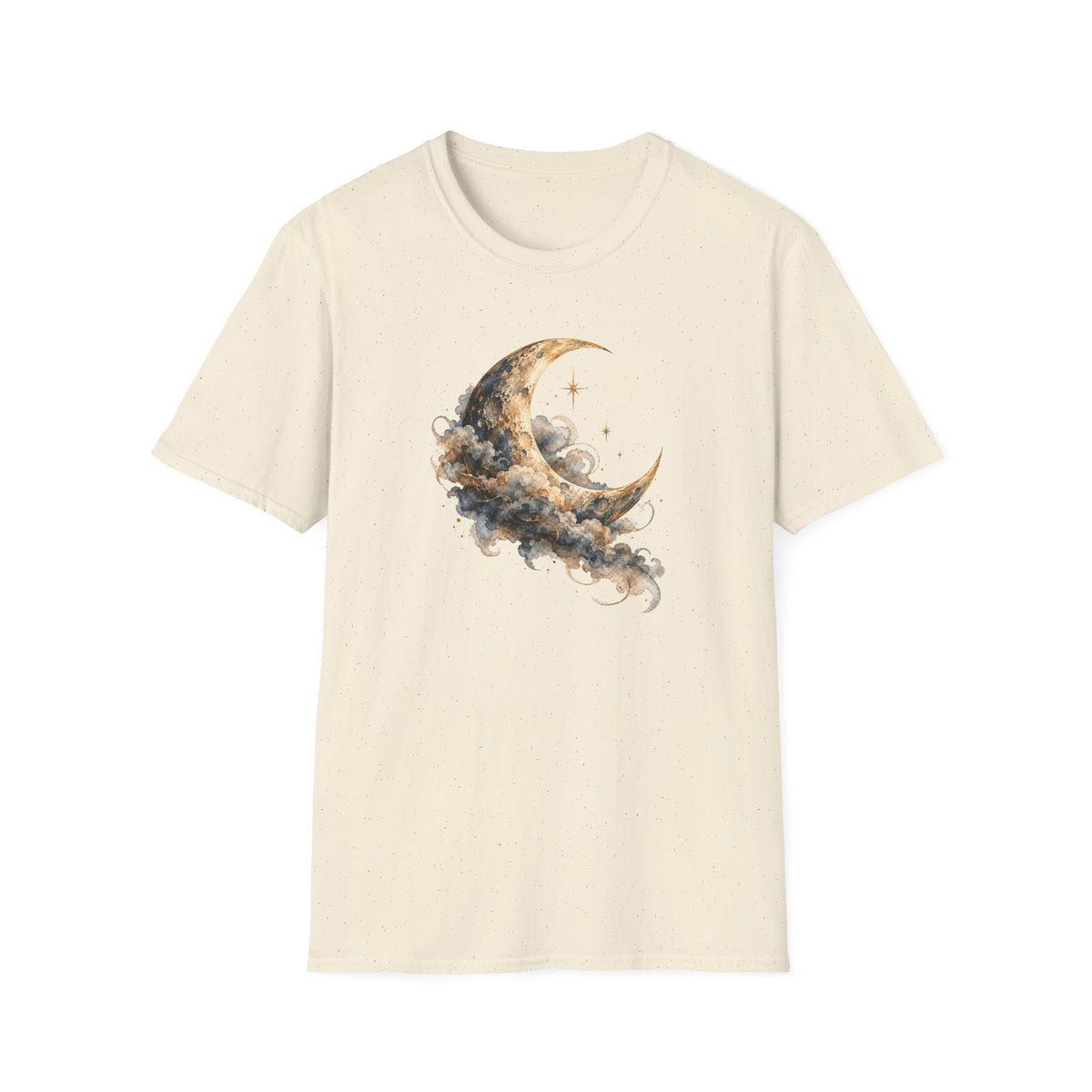 Vintage Watercolor Moon Shirt – Celestial Crescent Moon Graphic Tee