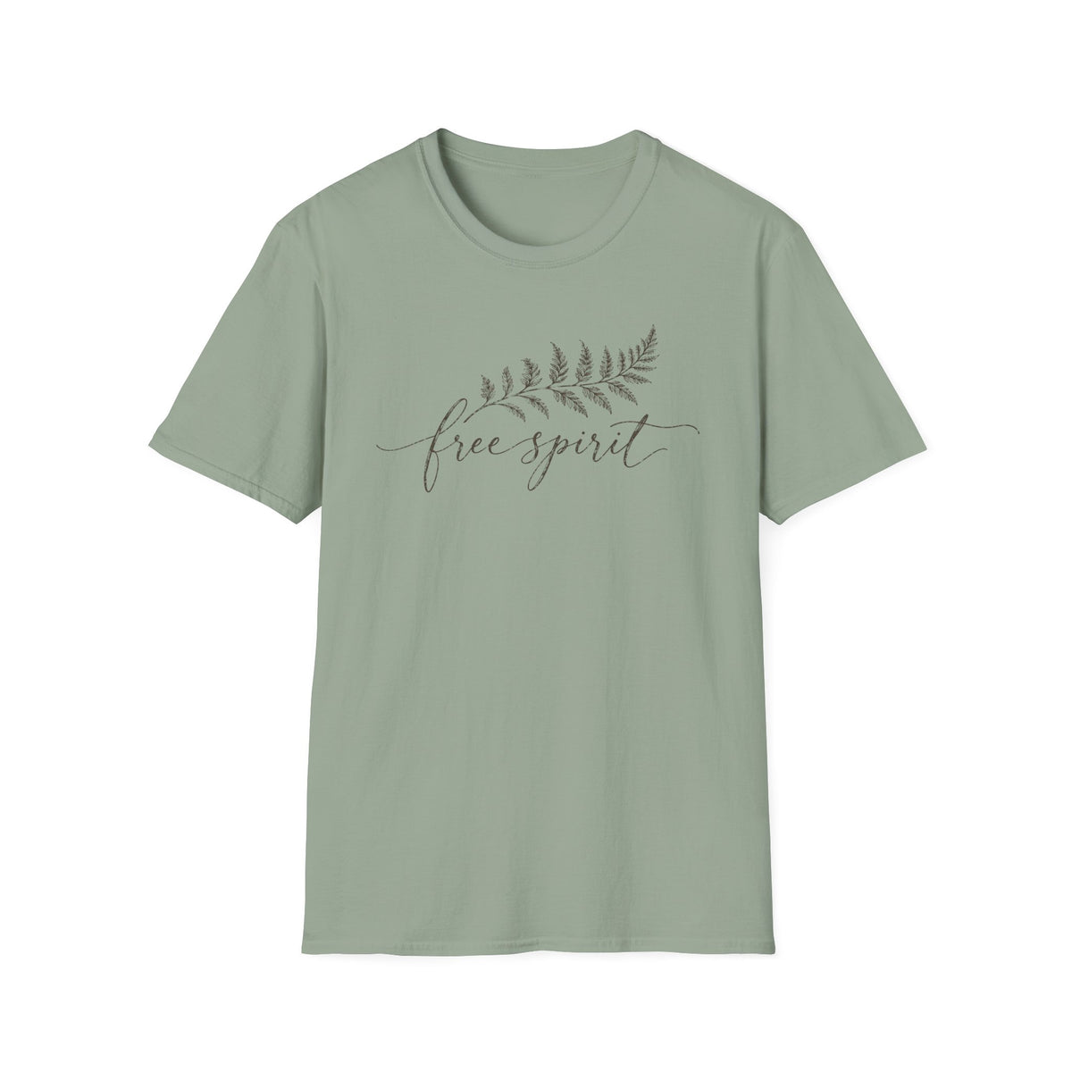 Free Spirit Minimalist Shirt – Vintage Fern Botanical Tee