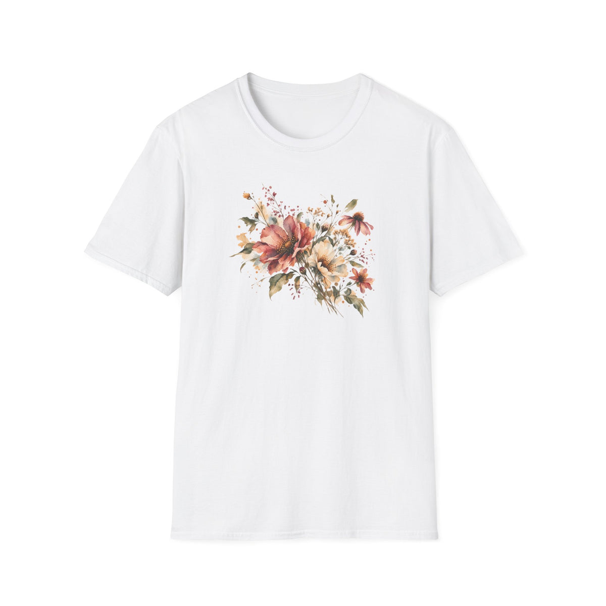 Wild at Heart Watercolor Wildflower Shirt – Vintage Boho Floral Graphic Tee