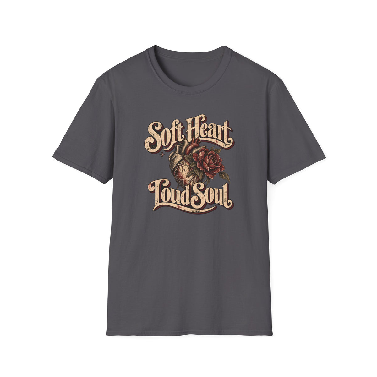 Soft Heart Loud Soul – Vintage Anatomical Heart Shirt