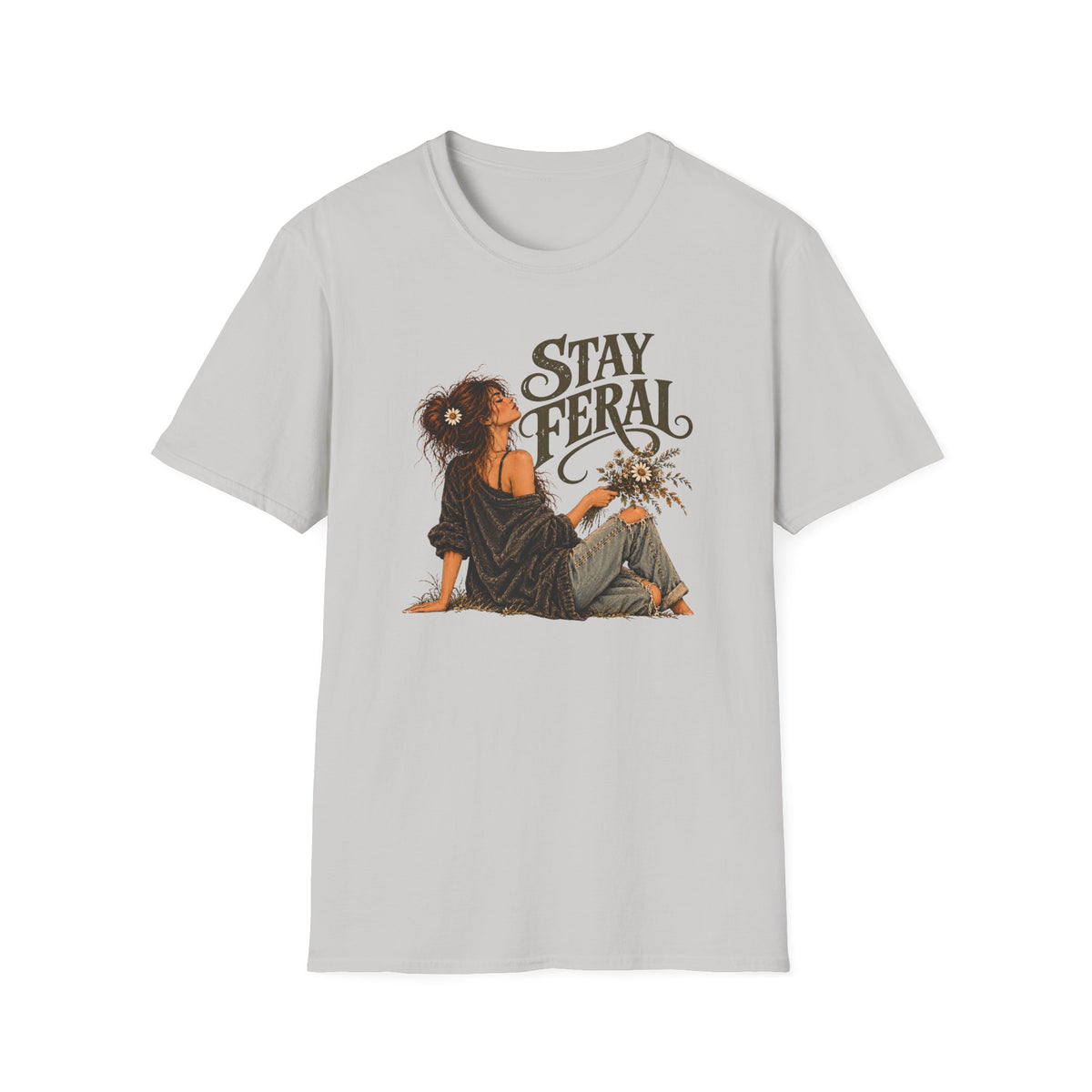 Stay Feral – Vintage Boho Graphic Shirt
