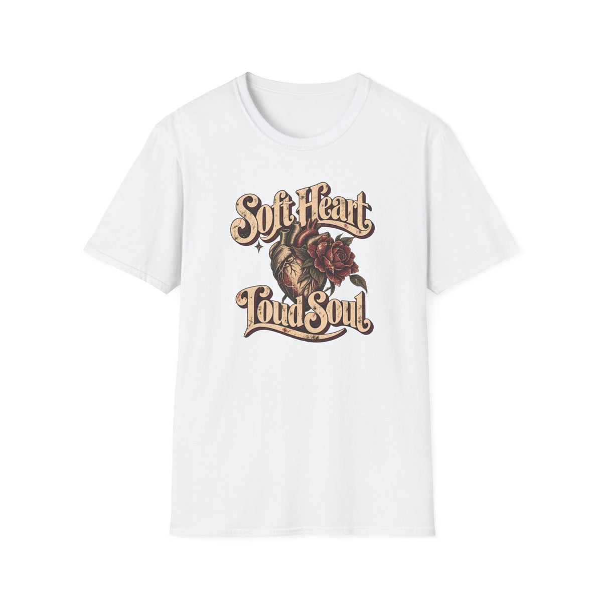 Soft Heart Loud Soul – Vintage Anatomical Heart Shirt