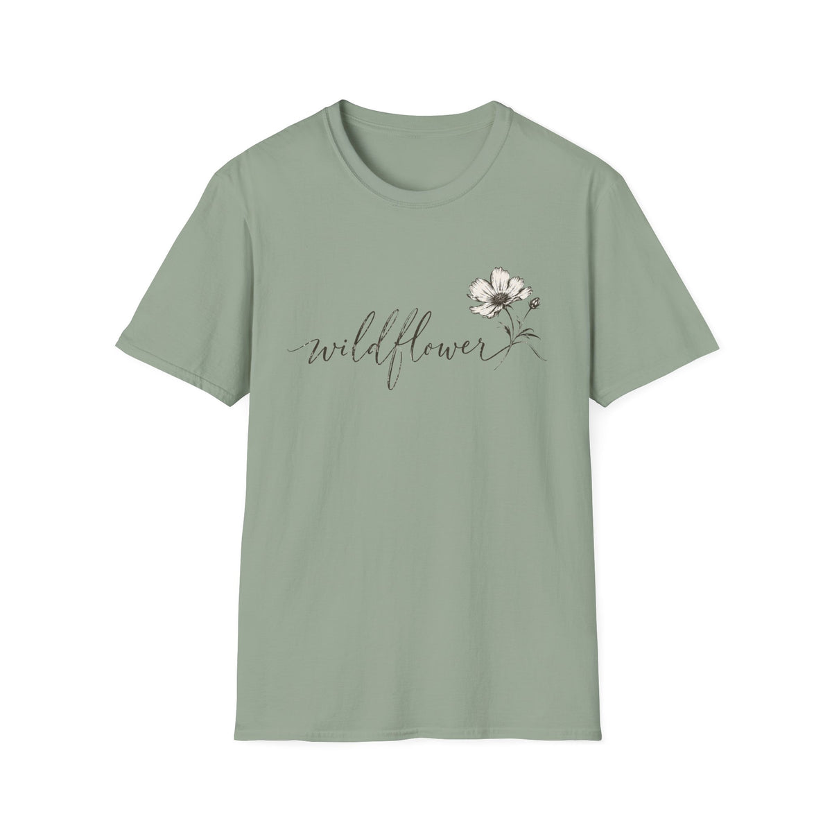 Wildflower Minimalist Shirt – Vintage Botanical Graphic Tee
