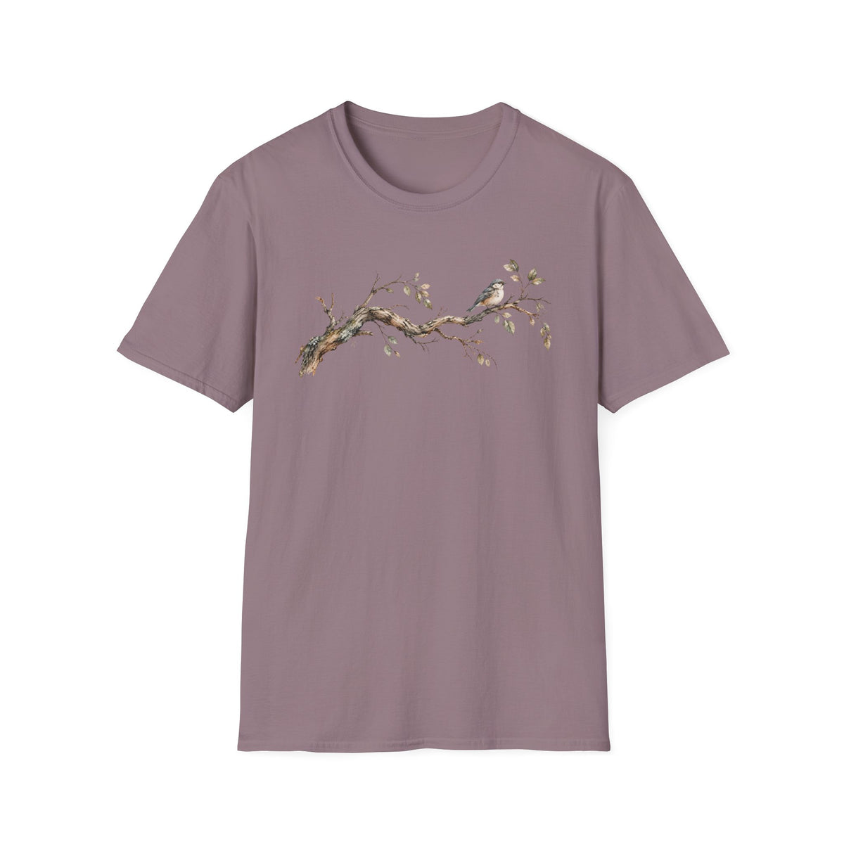 Vintage Watercolor Bird Shirt – Rustic Woodland Graphic Tee