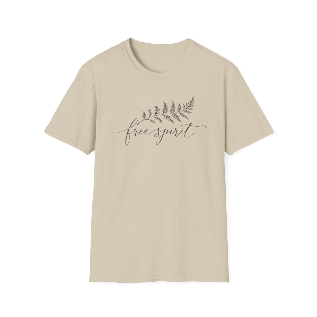 Free Spirit Minimalist Shirt – Vintage Fern Botanical Tee