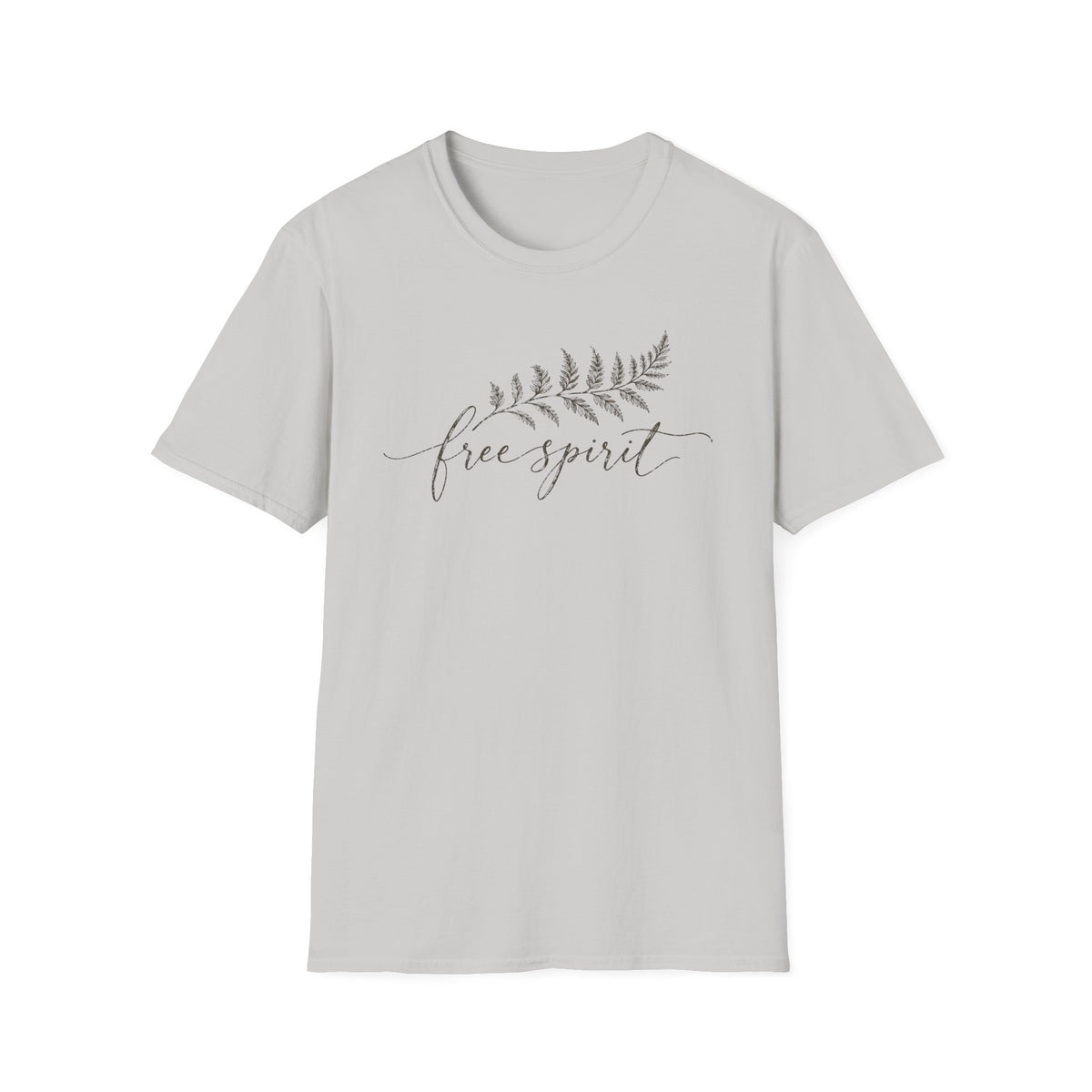 Free Spirit Minimalist Shirt – Vintage Fern Botanical Tee