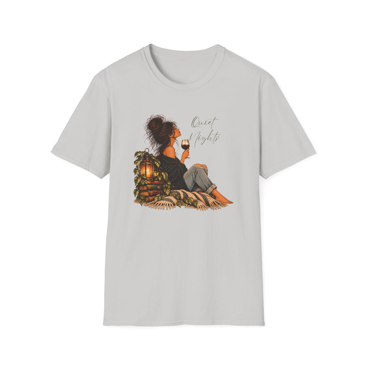 Quiet Nights – Vintage Boho Wine Shirt