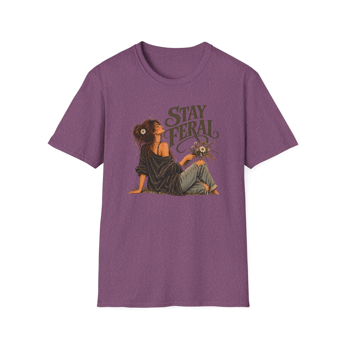 Stay Feral – Vintage Boho Graphic Shirt