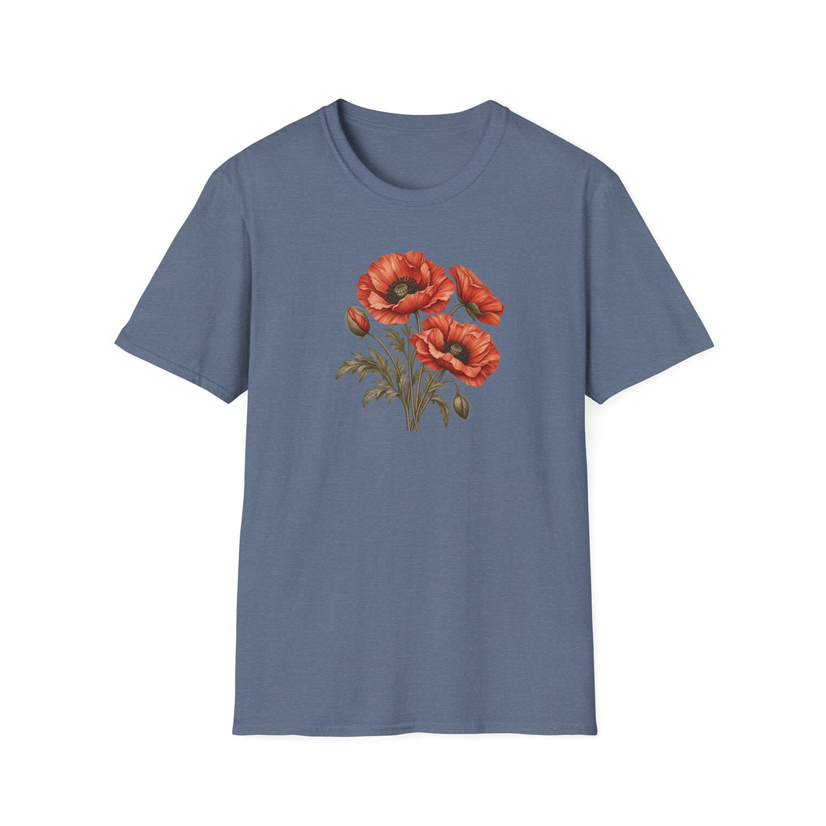 Vintage Poppy Bunch – Antique Poppy Flower Shirt