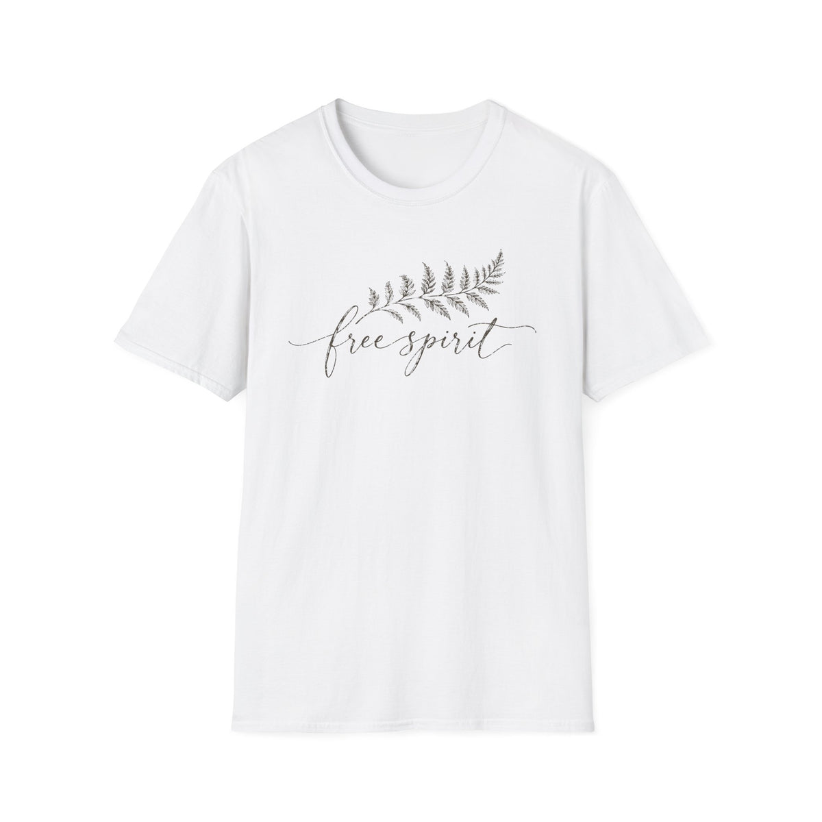 Free Spirit Minimalist Shirt – Vintage Fern Botanical Tee