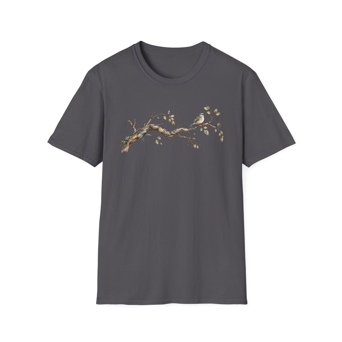 Vintage Watercolor Bird Shirt – Rustic Woodland Graphic Tee