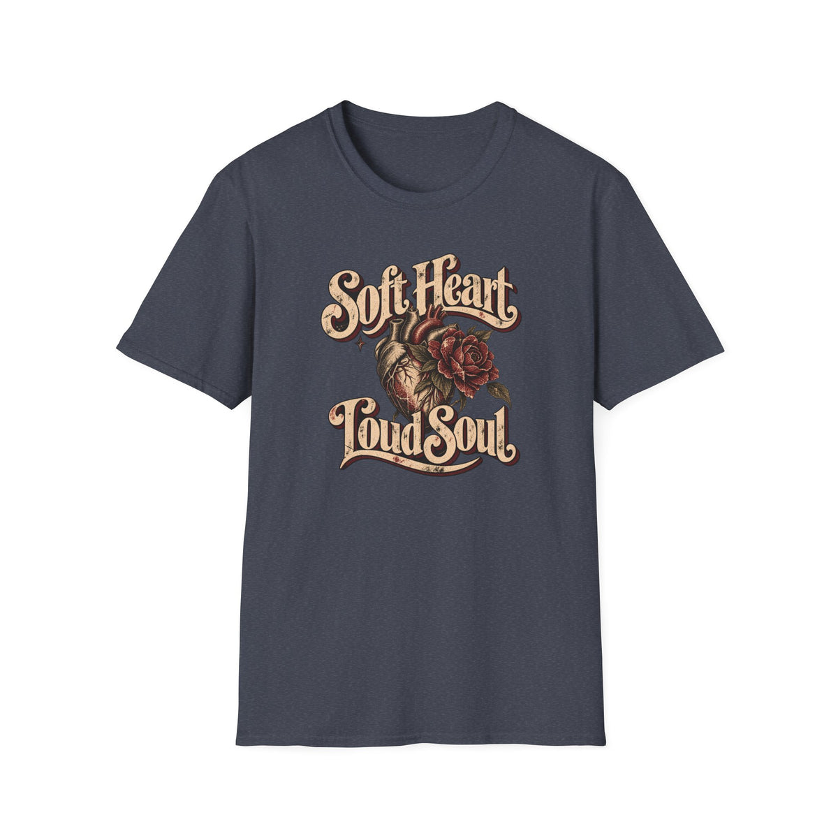 Soft Heart Loud Soul – Vintage Anatomical Heart Shirt