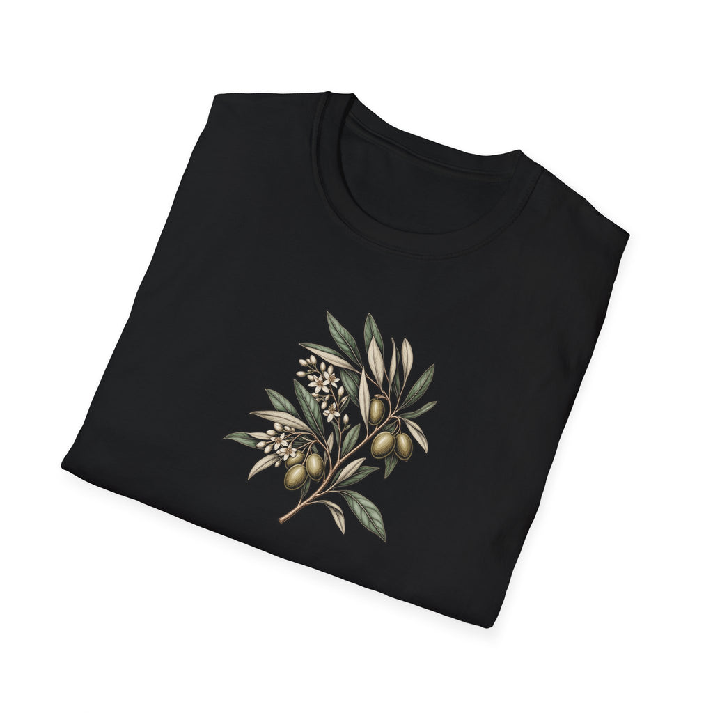 Vintage Olive Branch – Minimalist Botanical Shirt