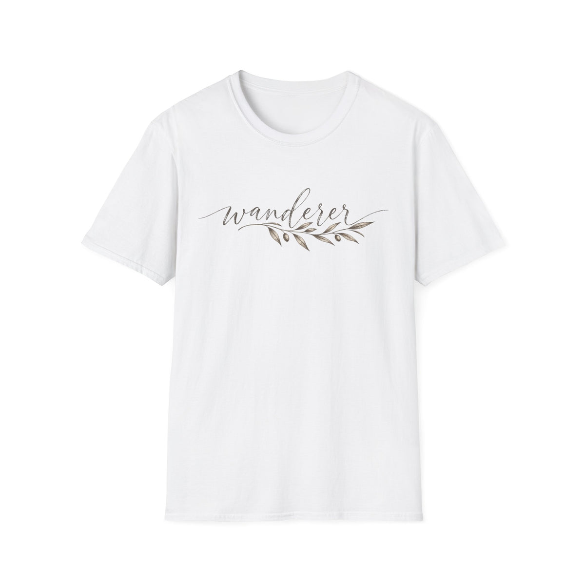 Wanderer Minimalist Shirt – Vintage Olive Branch Tee