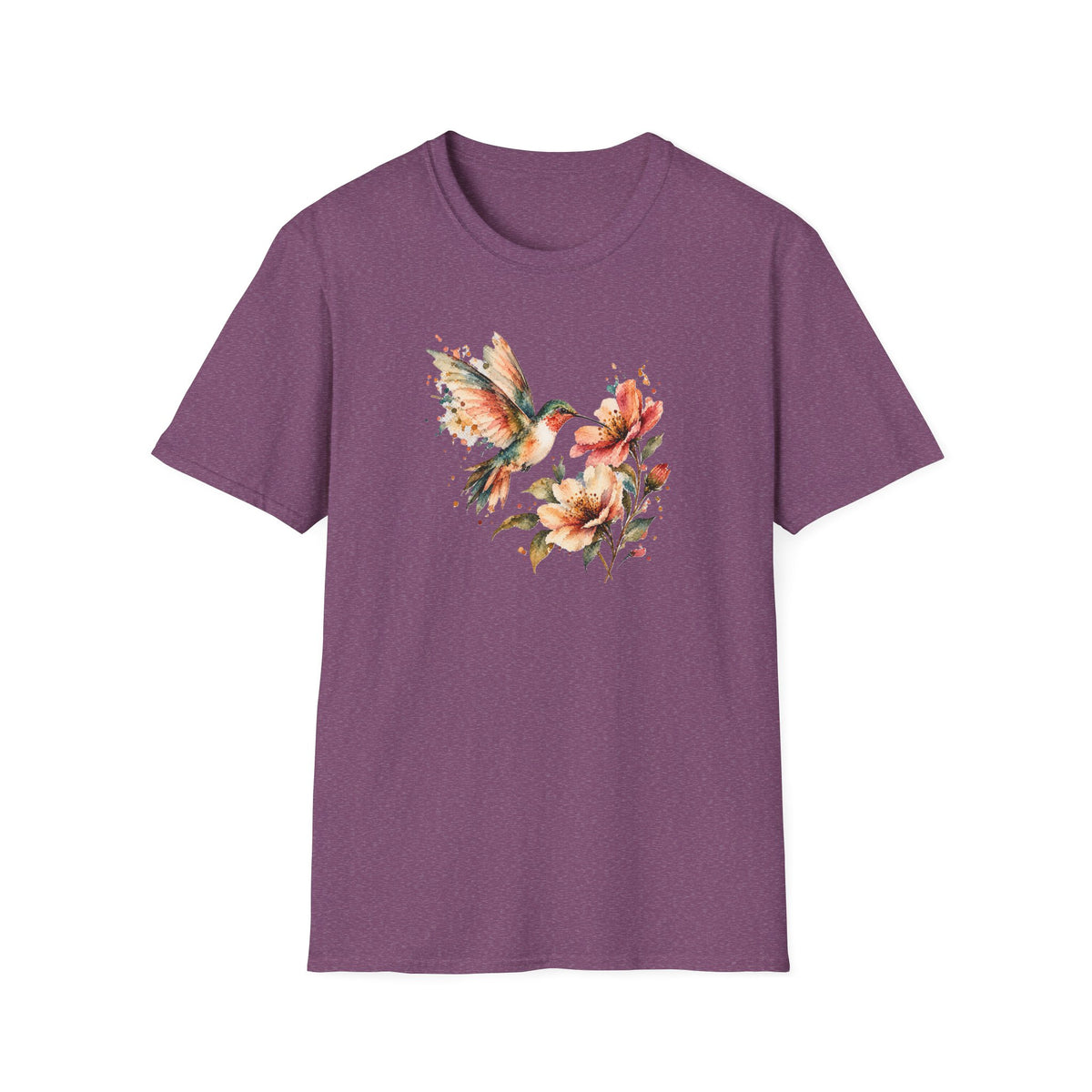 Vintage Watercolor Hummingbird Shirt – Floral Hummingbird Graphic Tee