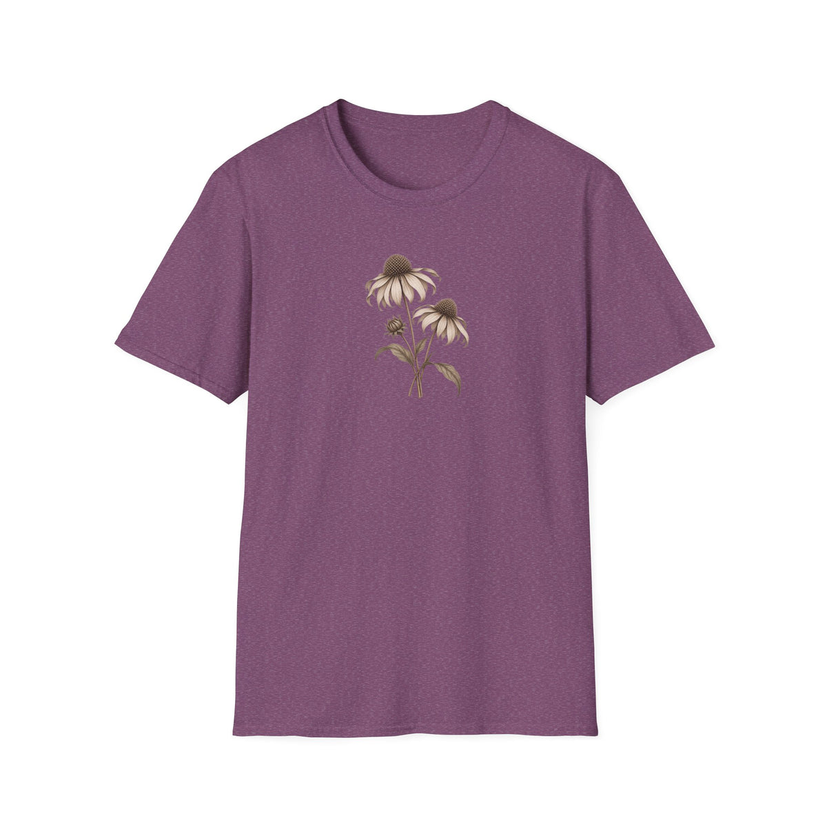 Quiet Coneflower: Minimalist Vintage Coneflower Shirt