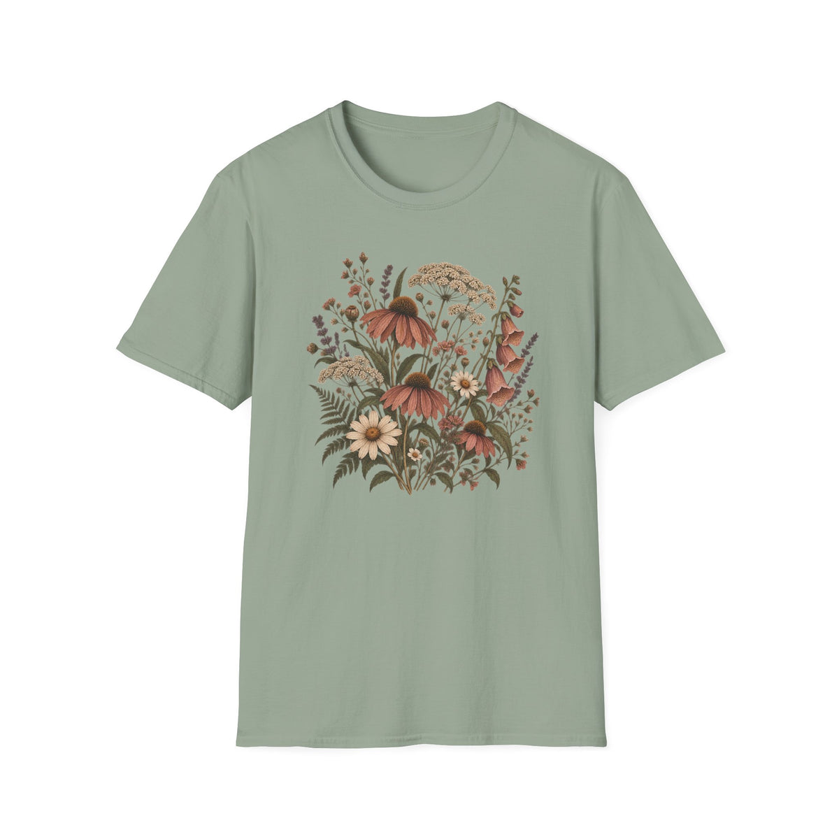 Faded Coneflower Meadow: Vintage Coneflower Wildflower Shirt
