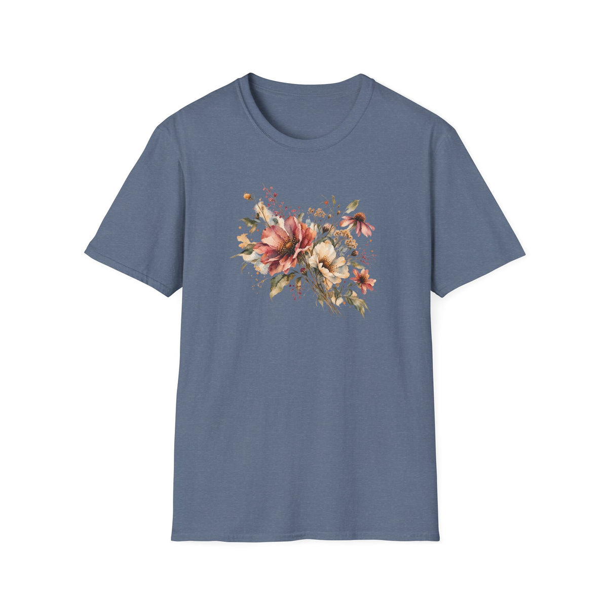 Wild at Heart Watercolor Wildflower Shirt – Vintage Boho Floral Graphic Tee