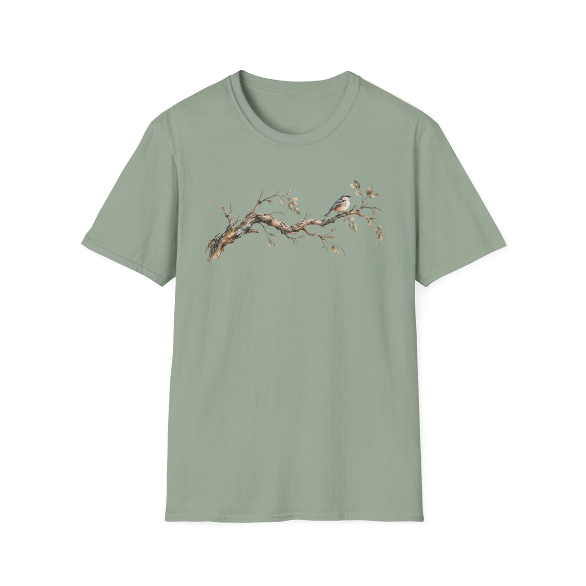 Vintage Watercolor Bird Shirt – Rustic Woodland Graphic Tee