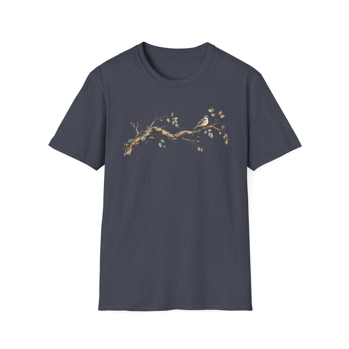 Vintage Watercolor Bird Shirt – Rustic Woodland Graphic Tee