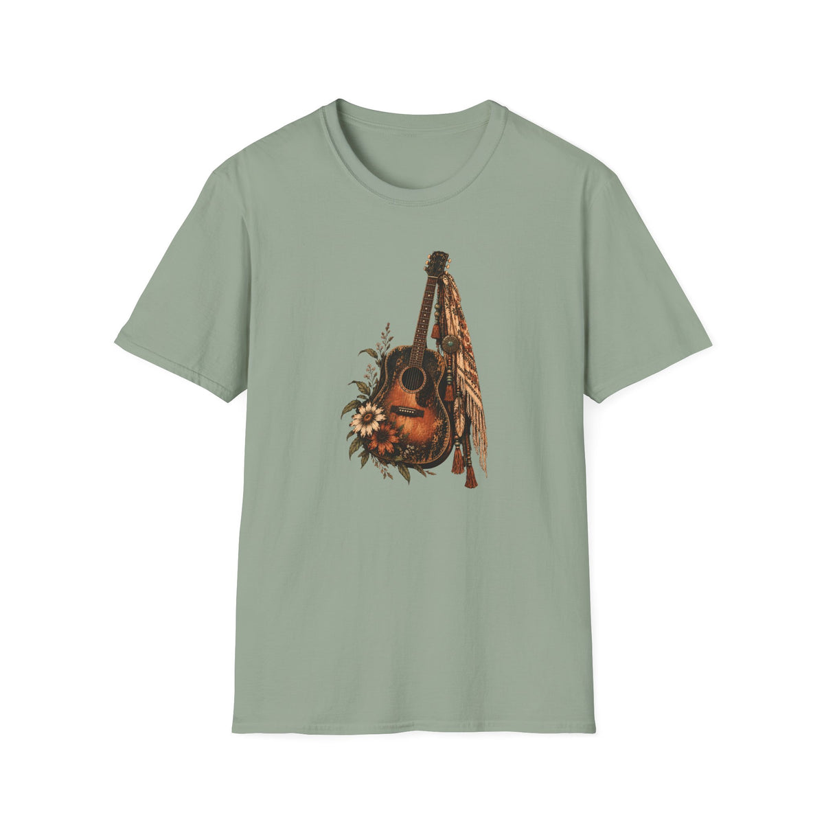 Wild Strings – Vintage Boho Guitar Shirt