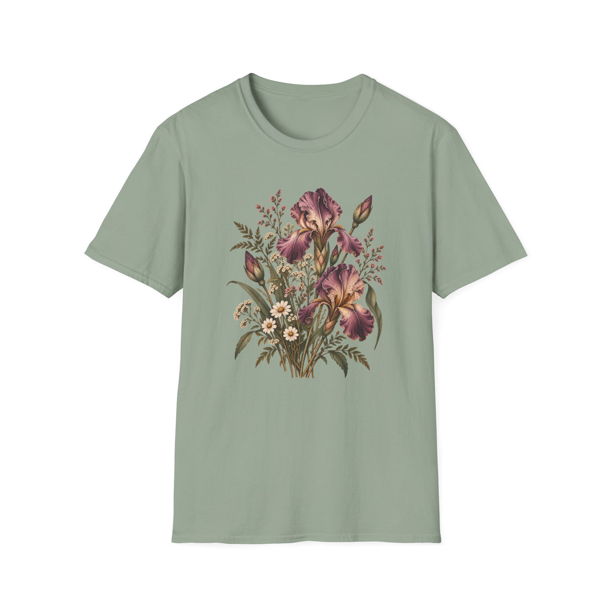 The Forgotten Iris: Vintage Iris Flower Shirt